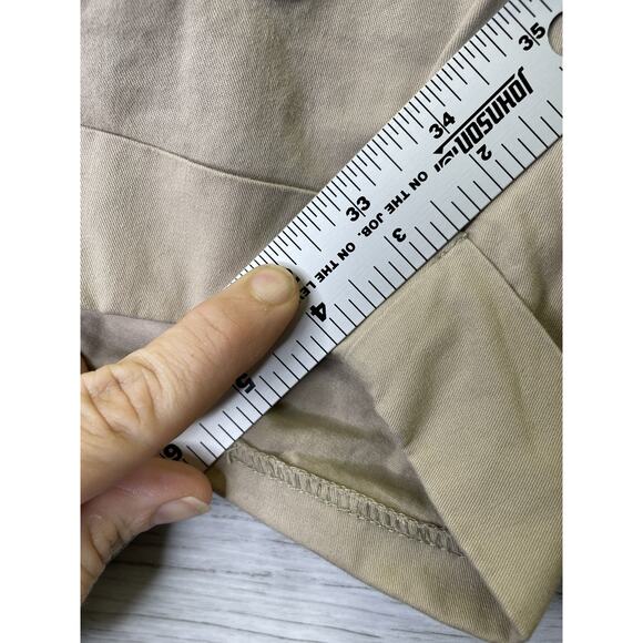 Aldo Trevi Shorts Womens 9 Khaki Beige Button Tab Utility Casual Pockets - Picture 6 of 10